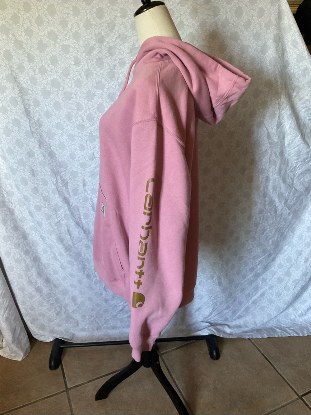 Carhartt Women's Pink Hooded Pullover Sweatshirt - Picture 3 of 7